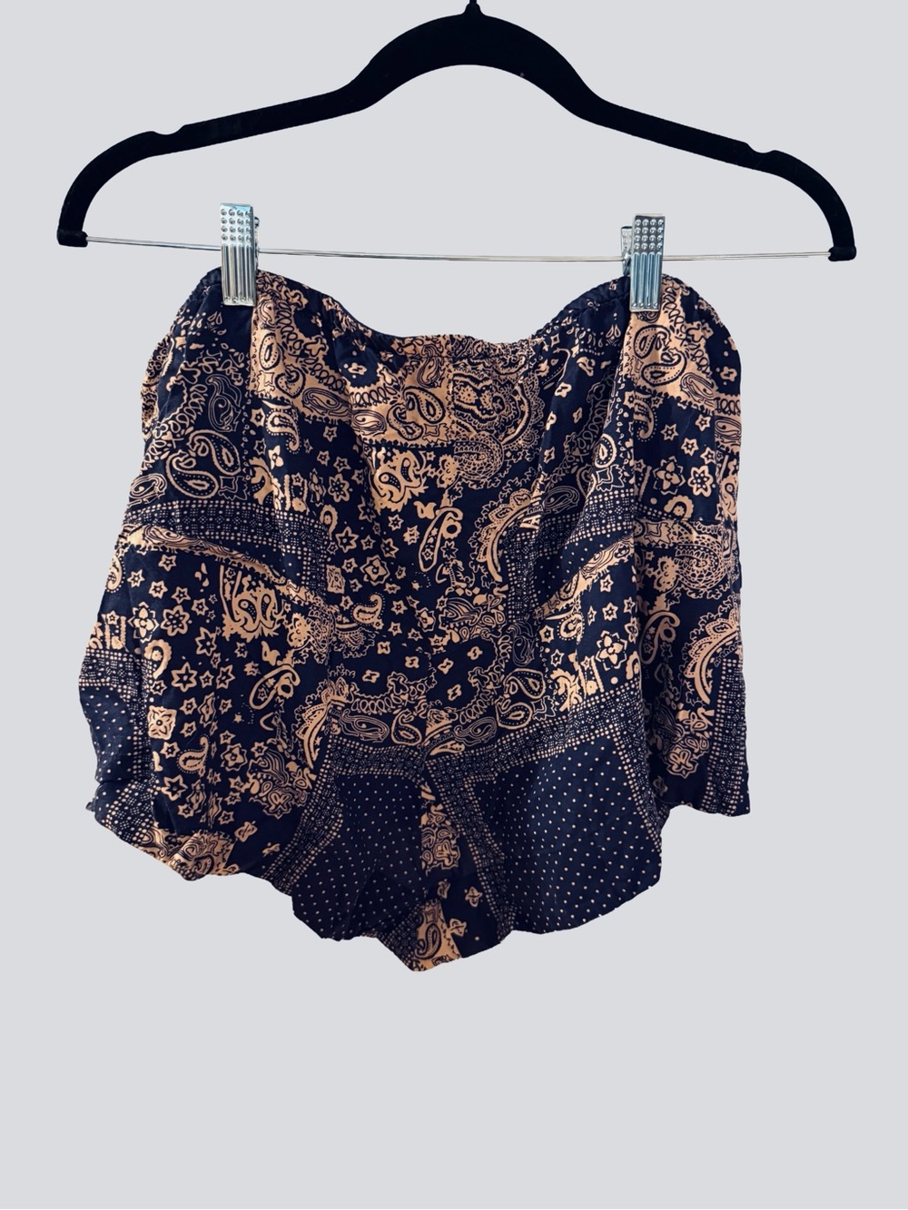 Natural Life Indigo Bandana Smocked Tube Top / Bandeau - XL (NWOT)